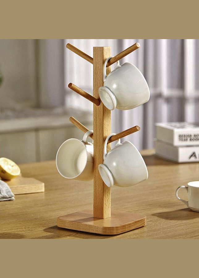 Стійка для чашок з дерева Лорі сієна (СДК-001805) No Brand (327848165)