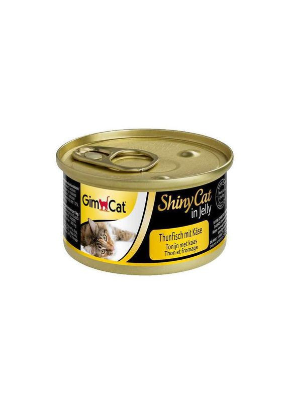 Консервований корм з тунцем та сиром для котів ShinyCat 70 г (4002064414188) GimCat (327999953)