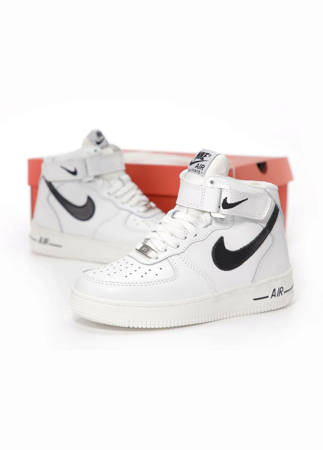 Кросівки зимові жіночі і чоловічі Nike Air Force 1 winter high white fur | Найк Аір Форс 1 високі білі з хутром No Brand білі зими (309006113)