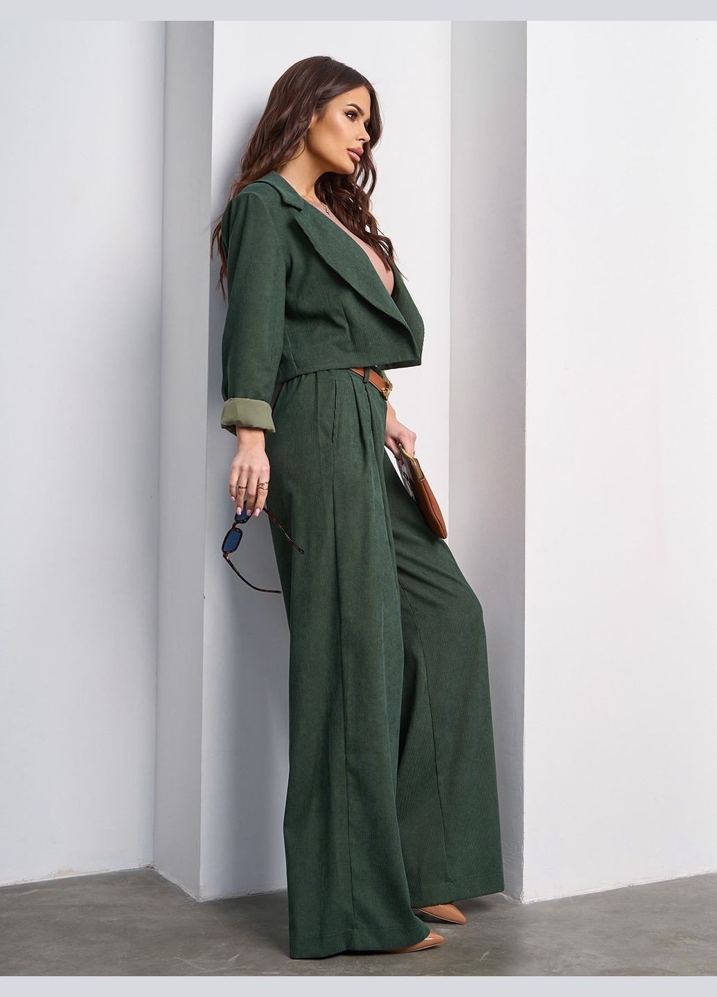 Трендовий вельветовий брючний костюм No Brand (322788470)