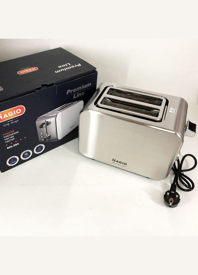 Тостер MG-284 715 Вт, тостер для 2 гренок, электрический горизонтальный тостер, универсальный тостер Magio (364664692)