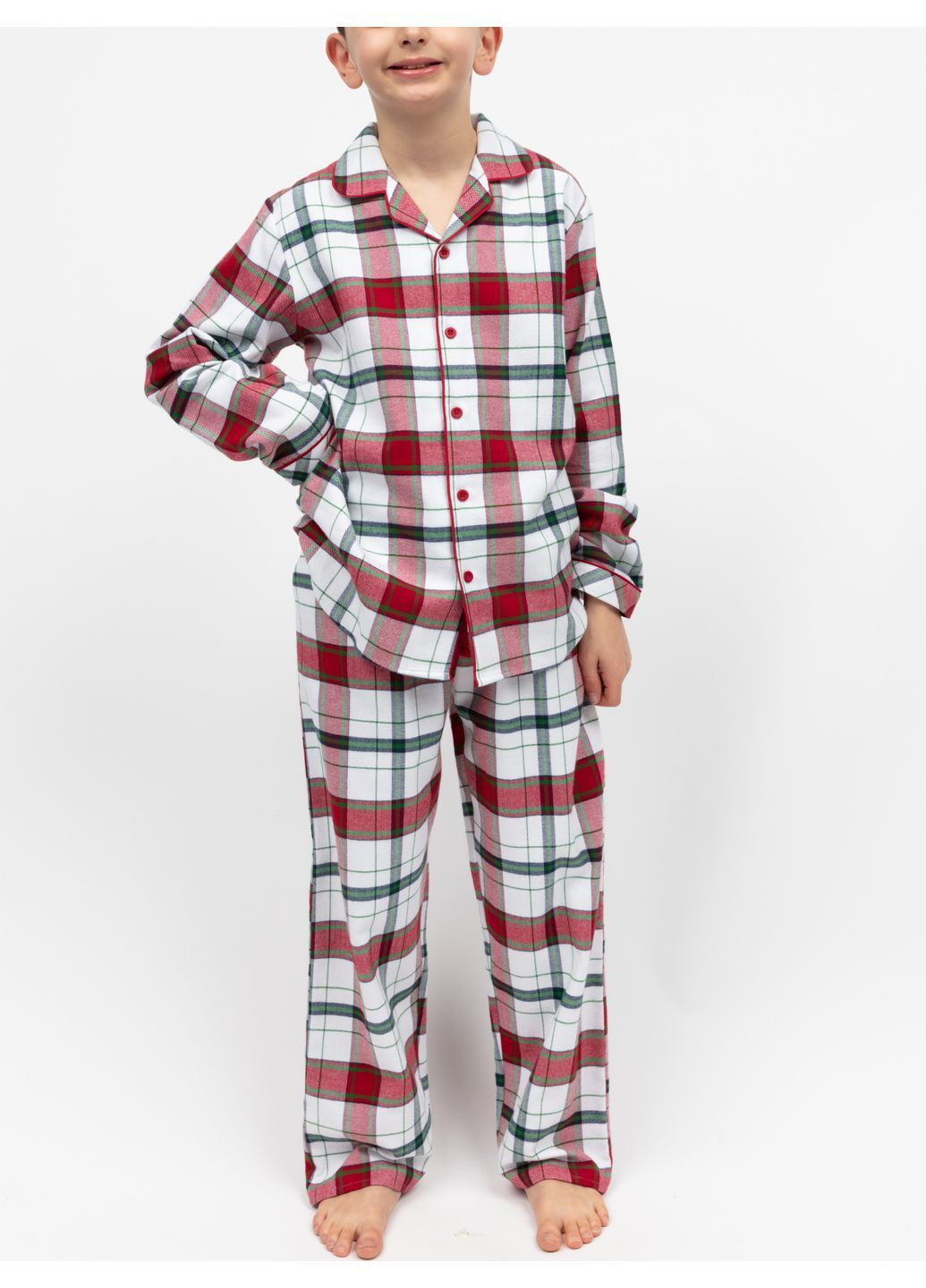 Красная зимняя пижама детская унисекс фланелевая хлопчатобумажная теплая зимняя премиум качество фемели лук подарок кофта + брюки Cyberjammies Blaze