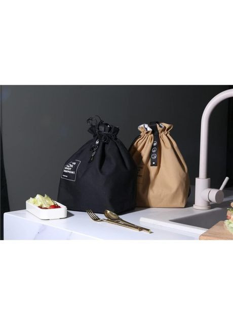 Термосумка шопер для еды и напитков, lunch bag Smile черная No Brand (294206327)