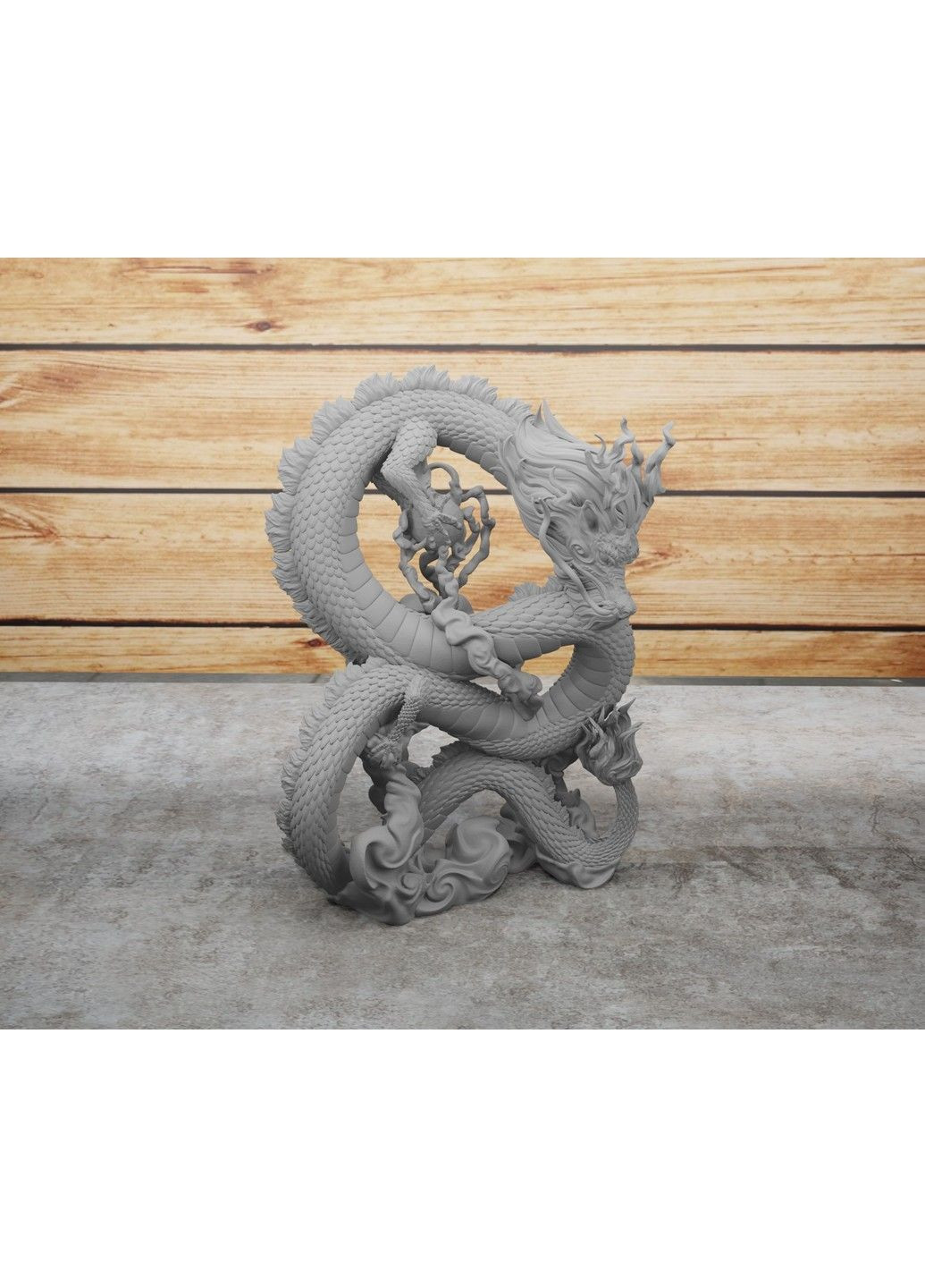 Статуэтка китайского дракона в классическом стиле. Белый. 10 см. ЗаСвіт (280940677)