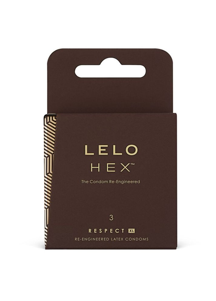 Презервативи HEX Condoms Respect XL 3 Pack, тонкі та суперміцні, збільшений розмір Lelo (366818008)
