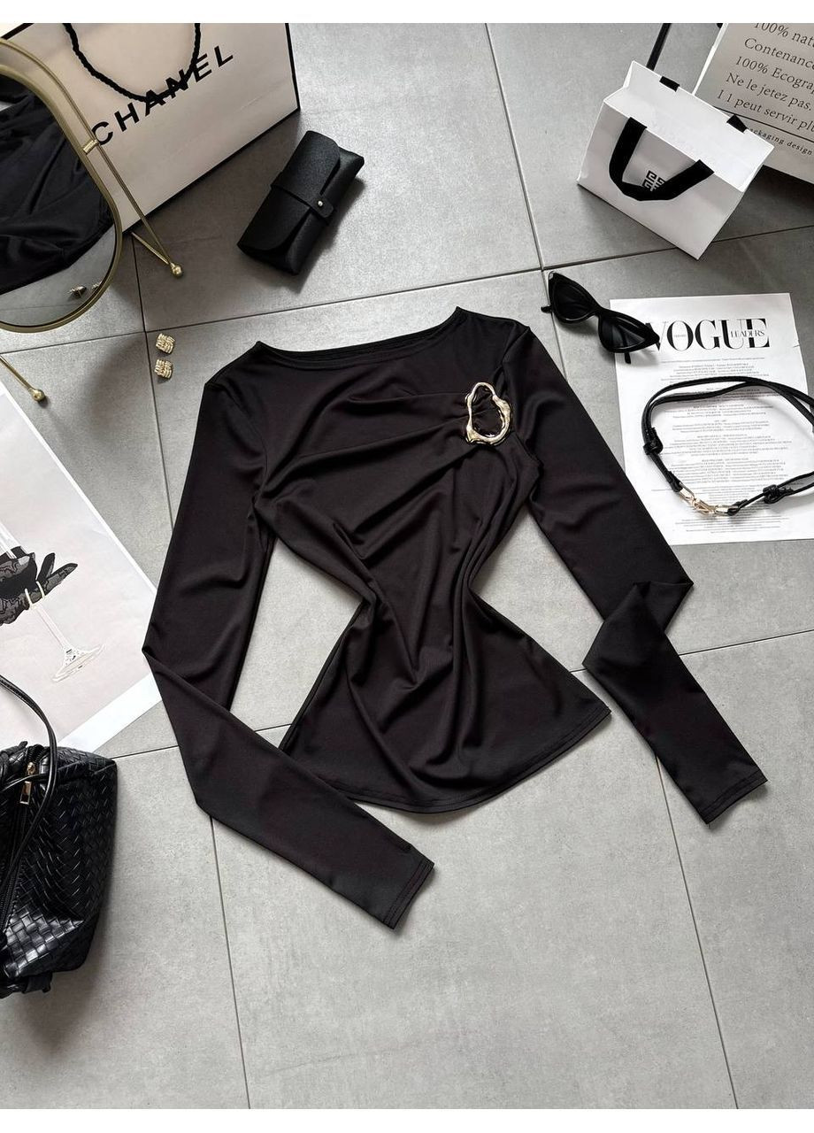 Лонгслив 0155 бифлекс с брошью Україна (372971249)