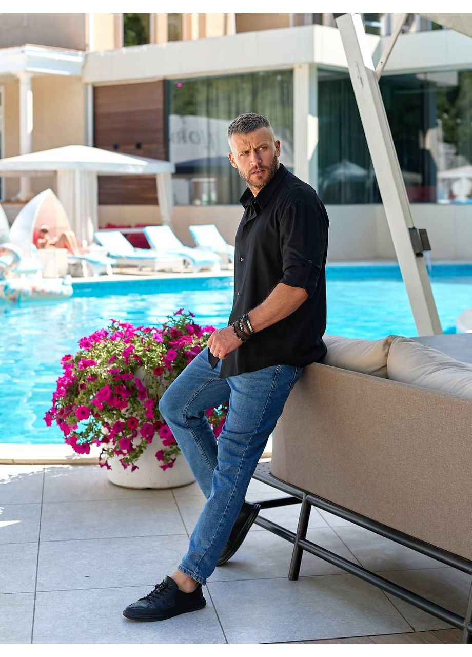 Чоловіча сорочка з льону DK/DL Мода без кордонів (355793566)