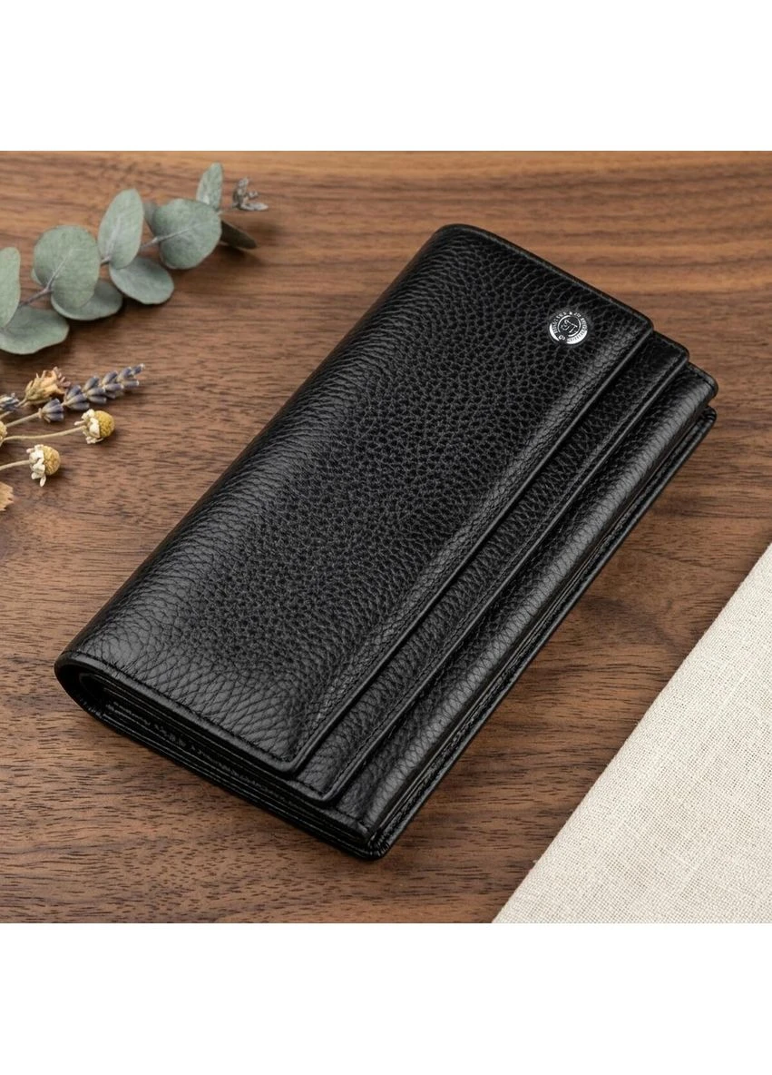 Універсальний гаманець-візитниця ST Leather Чорний Верховинка 18951 (398293810)
