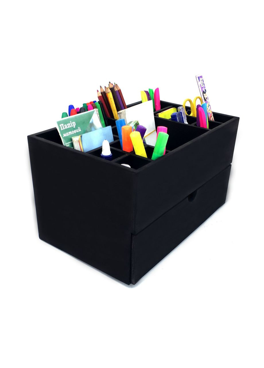 Органайзер настільний з дерева Пайкон венге (КНЦ-008712) No Brand (328224643)