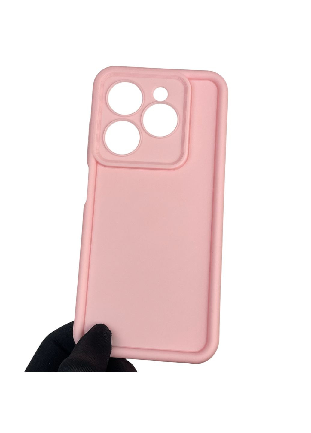 Чохол силіконовий Soft Touch для Spark 20 рожевий (Повний захист камери) Tecno (366387992)