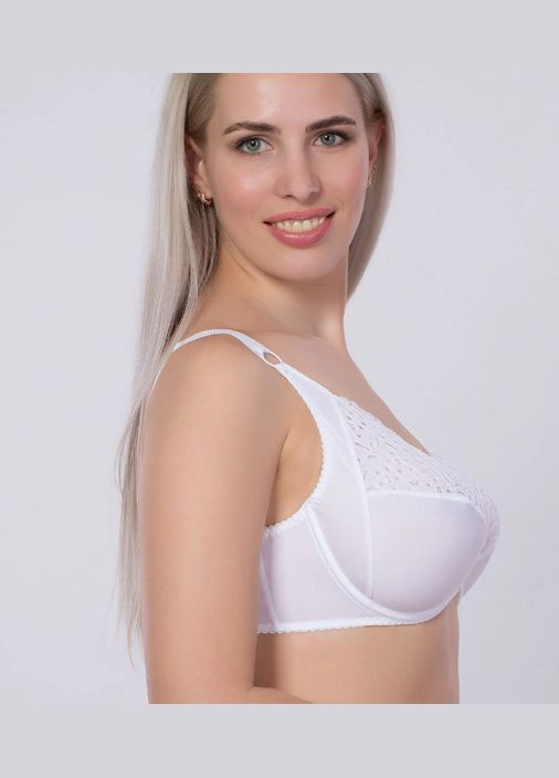 Білий бюстгальтер на кісточках із м'якою чашкою коригуючий білий Еліта з кісточками поліамід, еластан