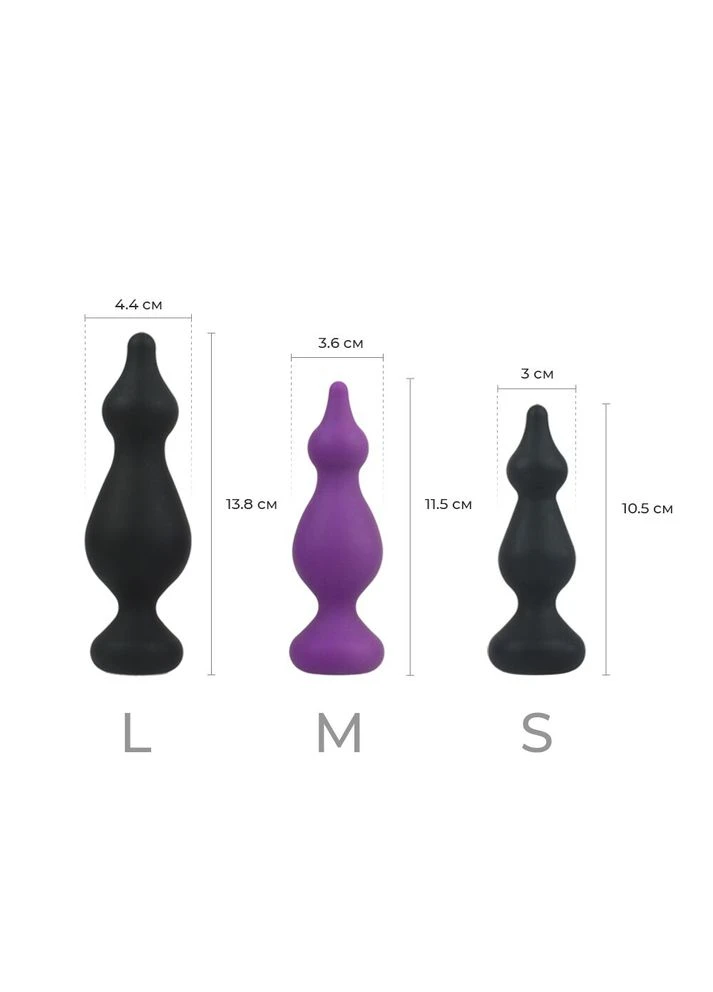 Анальна пробка Amuse Big (L) Чорна Adrien Lastic (282708274)
