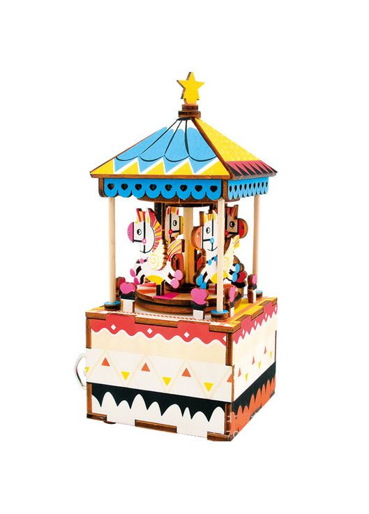 «Карусель», заводной музыкальный конструктор (2624/AM304) Robotime (326051669)