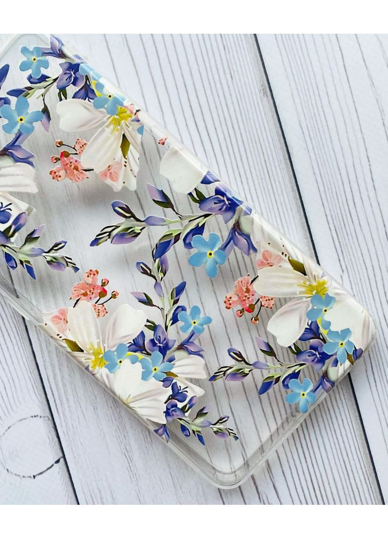 Прозорий чохол із захистом камер на iPhone 15 Plus:: Квітковий малюнок (принт 272) Creative (360687496)