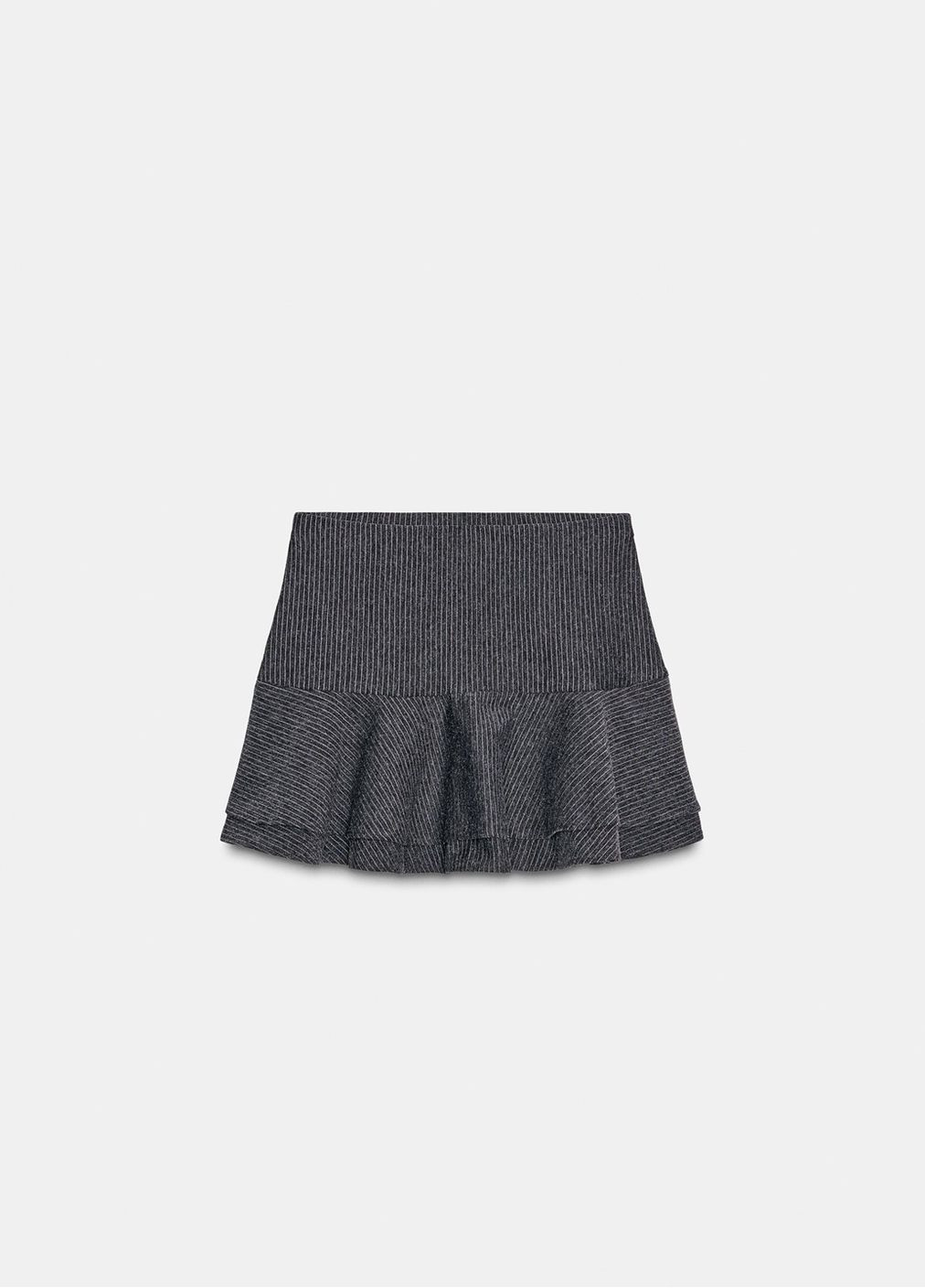 Графитовая повседневная в полоску юбка Zara