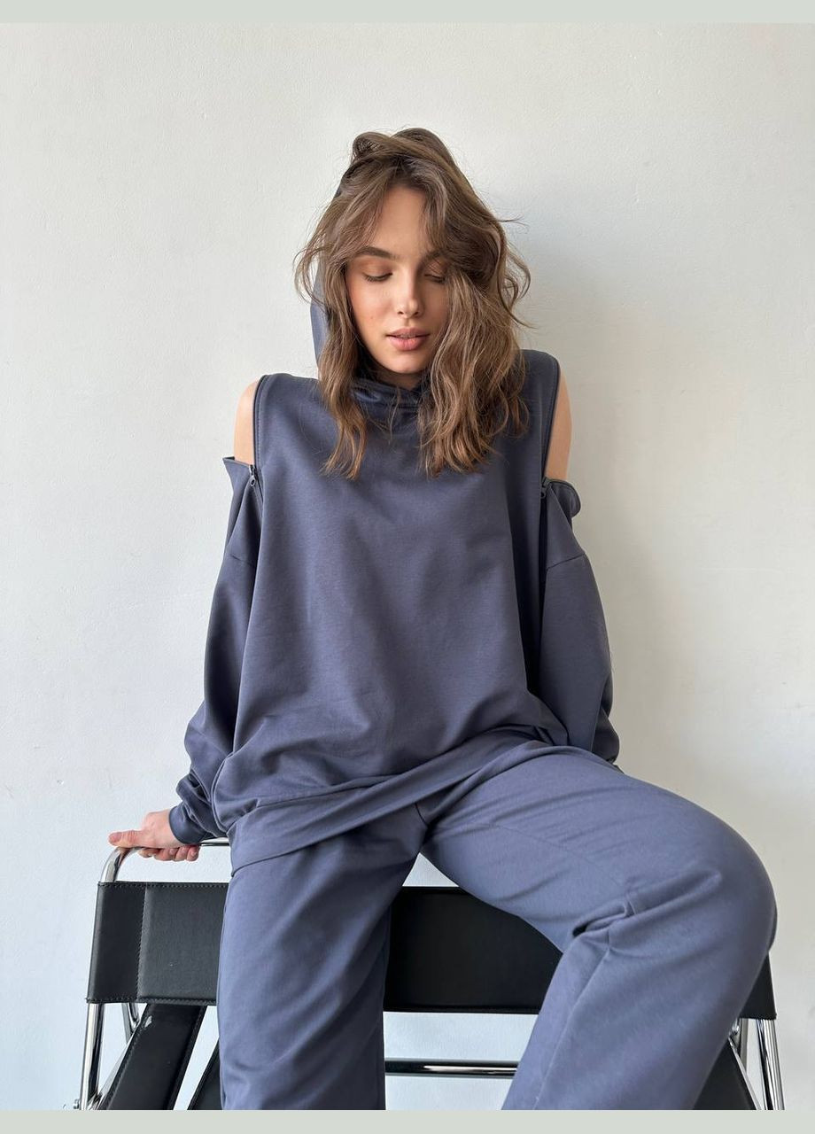 Женский повседневный костюм серого цвета 29270 Fashion (302714066)