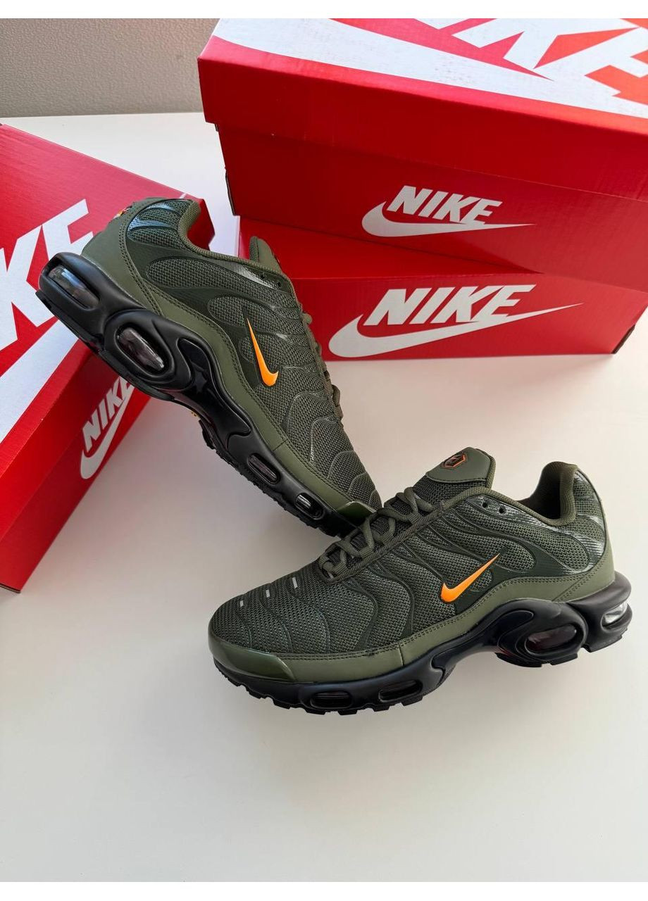 Оливковые (хаки) демисезонные кроссовки мужские nike air max plus tn dark stucco найк аир макс тн плюс No Brand