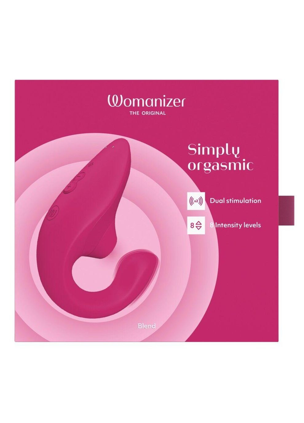 Вагинально-клиторальный стимулятор Blend Vibrant Pink, вибрация + вакуум, 2 мотора Womanizer (328202035)