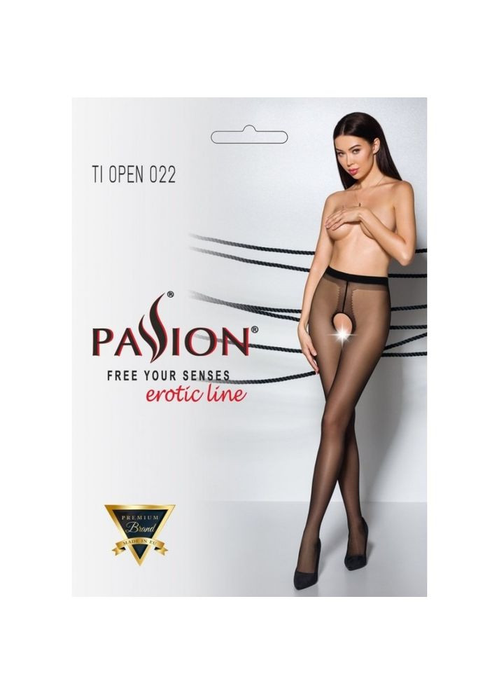 Колготки TIOPEN 022 бежеві з чорними стрілками (20 den), розмір 3/4 Passion (331169855)