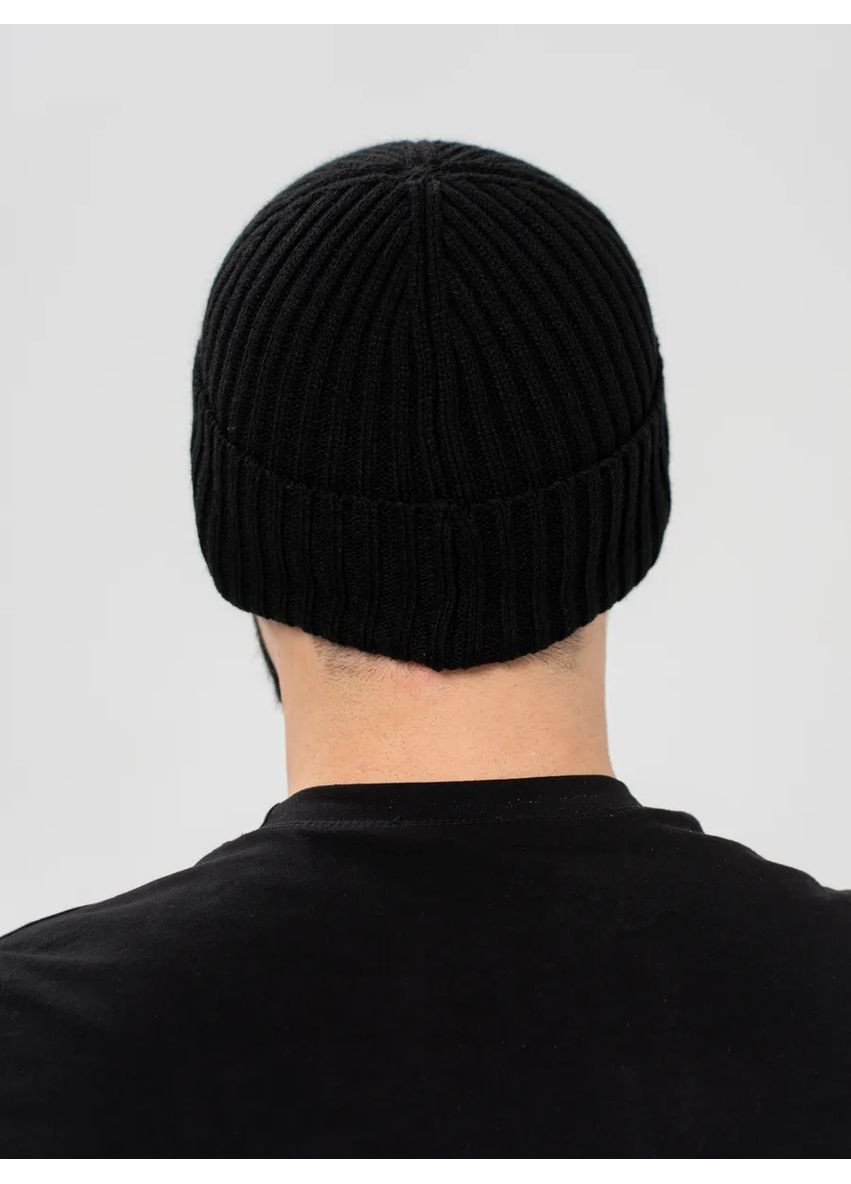 Классическая зимняя мужская шапка 1х1 No Brand Чоловіча зимова шапка (362556511)