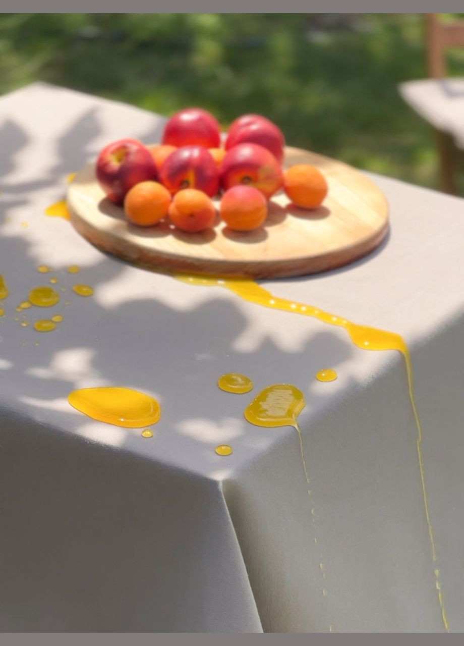 Водовідштовхувальна Скатертина "Капучино однотон" 100х100 см (+ 4 серветки 30х40) No Brand (317275474)