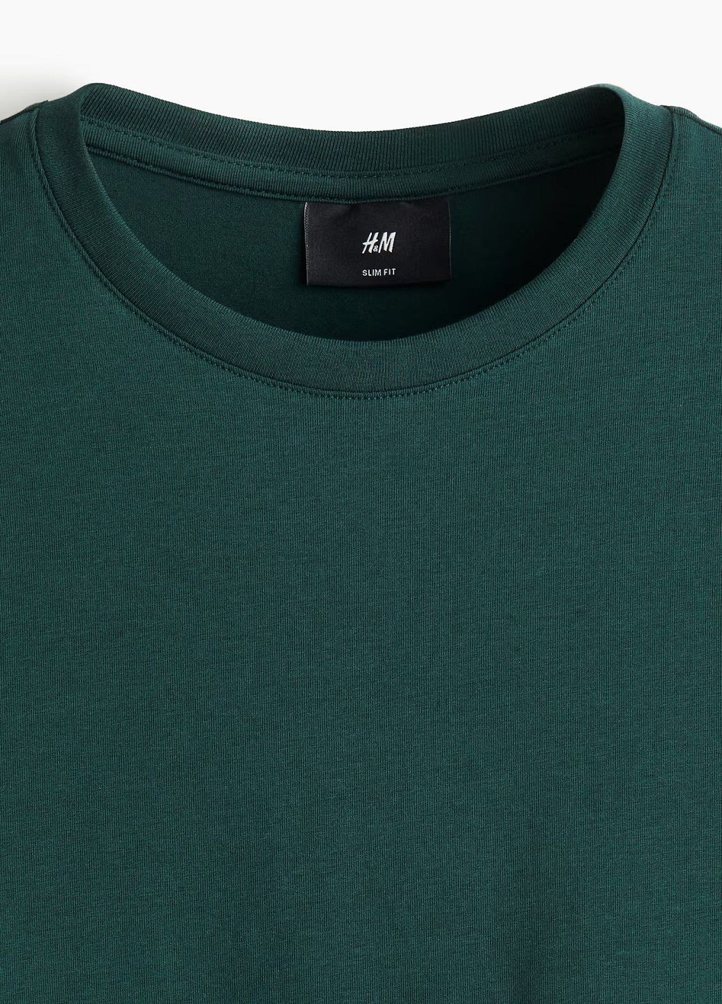Темно-зеленая футболка H&M