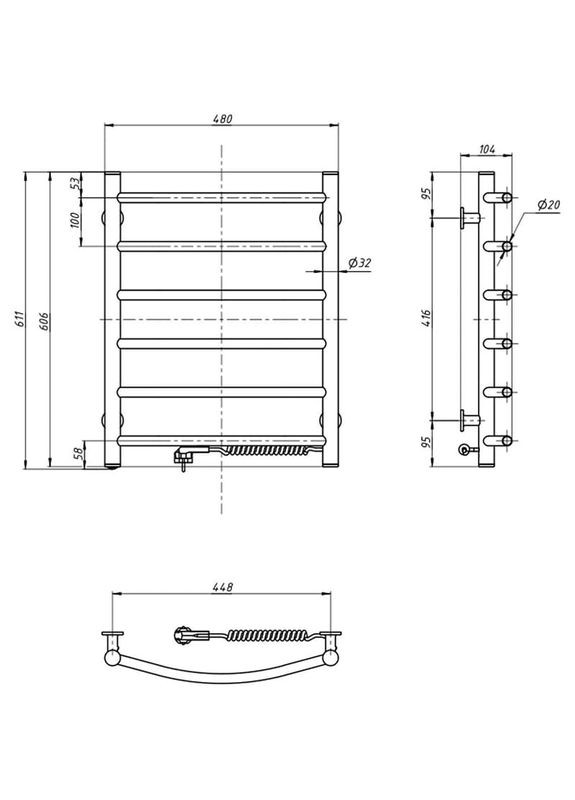 Сушка для рушників Камелія 480х600 White (12-007030-4860) Navin (335419474)