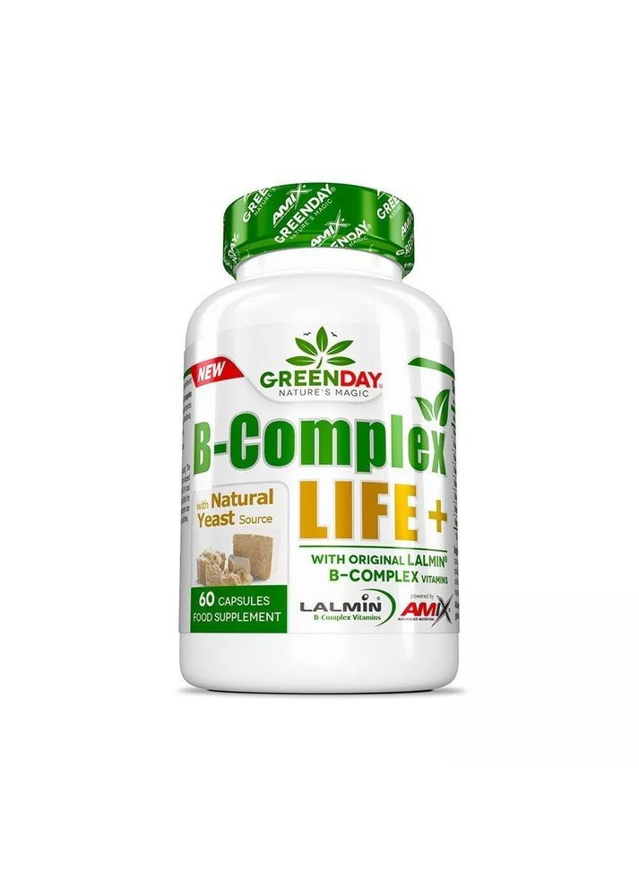 Вітаміни та мінерали AMIX GreenDay B-Complex Life+, 60 капсул Amix Nutrition (334705665)