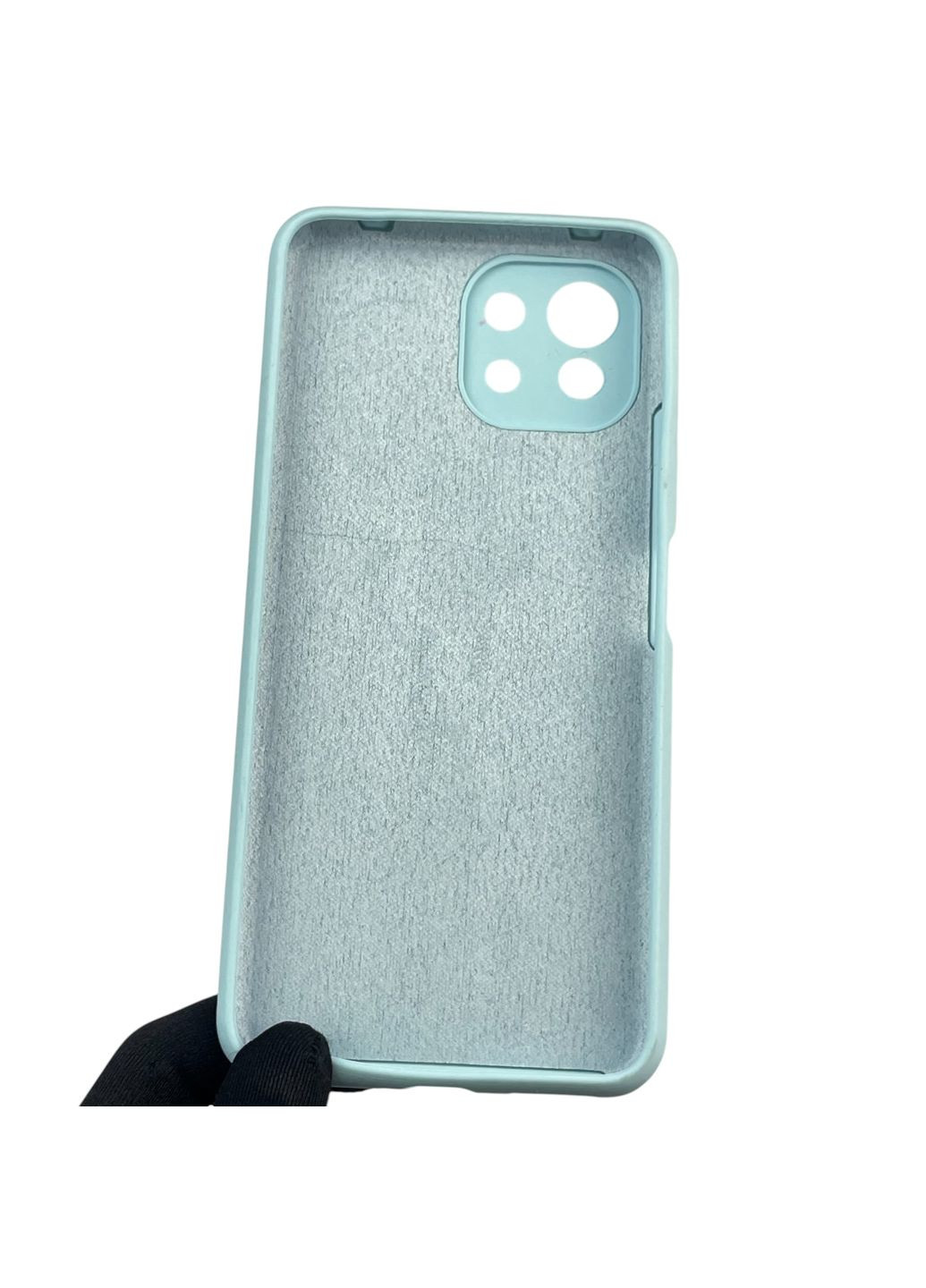 Чохол для Mi 11 Lite силіконовий з мікрофіброю нековзний на сяомі мі 11 лайт блакитний Xiaomi (366389936)
