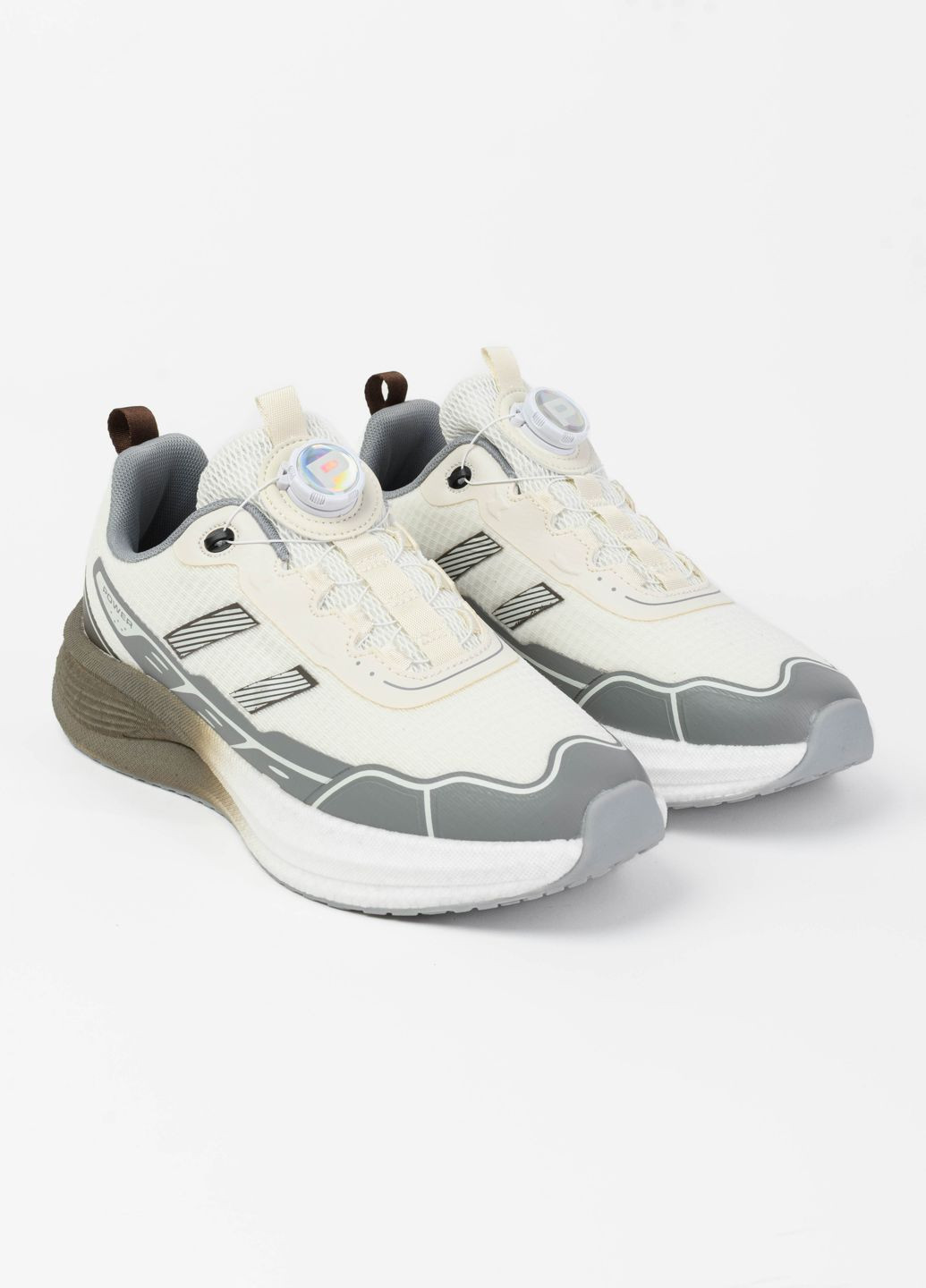 Серые демисезонные кроссовки мужские 25k032-3 серые застежка-диск 345863 Power