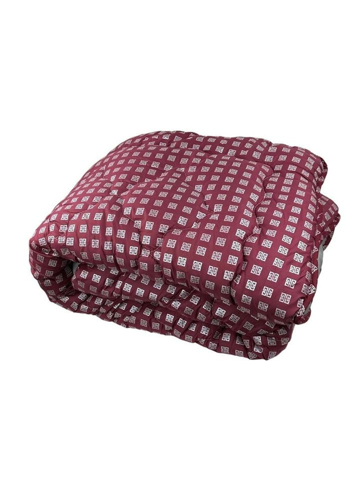 Одеяло двуспальное закрытое Квадрат 20402 175х215 см бордовое Arda (328391721)