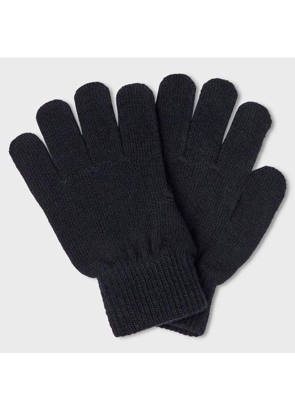 Детские вязаные демисезонные перчатки для мальчиков Черные (25091720) Name it (363188229)