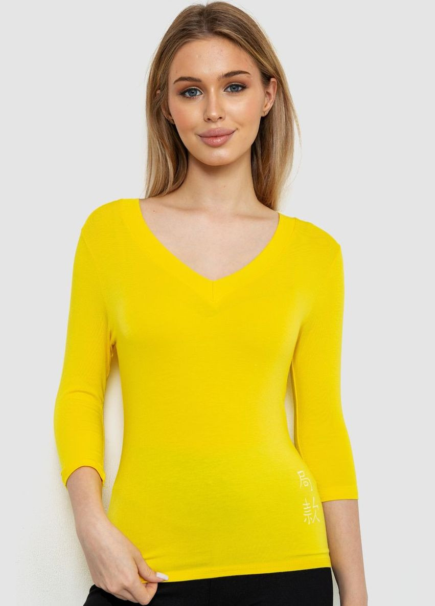 Женский лонгслив укороченный с рукавом 3/4 Ager 186R508 - (293849932)