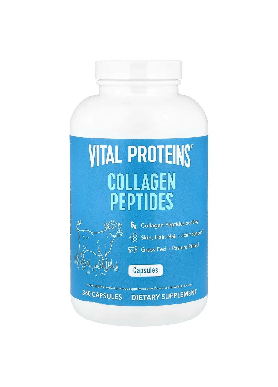 Пептиди колагену, Collagen Peptides,, 360 капсул (550 мг на капсулу) Vital Proteins (365754677)