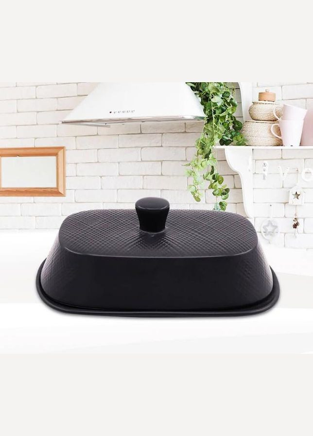 Масленка керамическая MR20001-45 емкость для сливочного масла Черная Maestro (297330956)