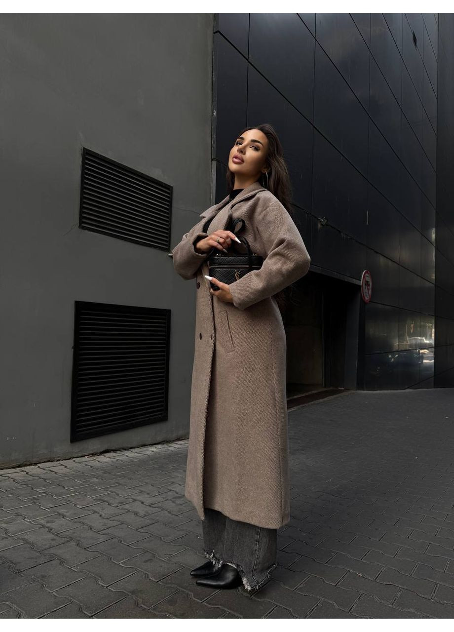 Темно-коричневое демисезонное Женское кашемировое пальто Asi.Store.ua