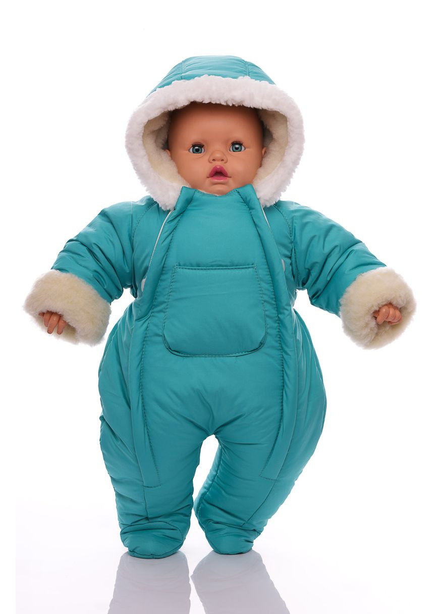 Чоловічок на хутрі для хлопчика без логотипу морська хвиля 74 см (51187) BABYKROHA (297200617)