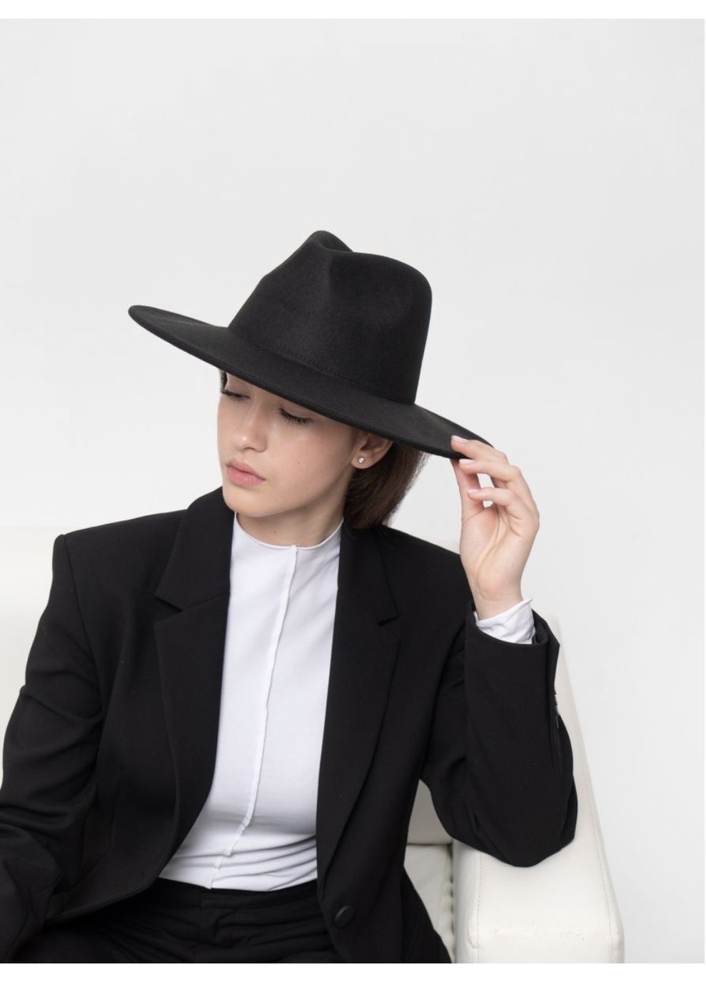 Капелюх Федора з широкими полями 9,5 см унісекс з регулюванням розміру No Brand (362355776)