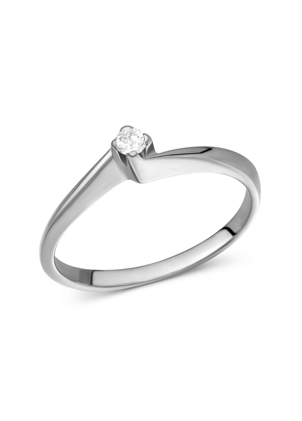Каблучка з діамантом у білому золоті 1К955-0053 Zarina (333833813)