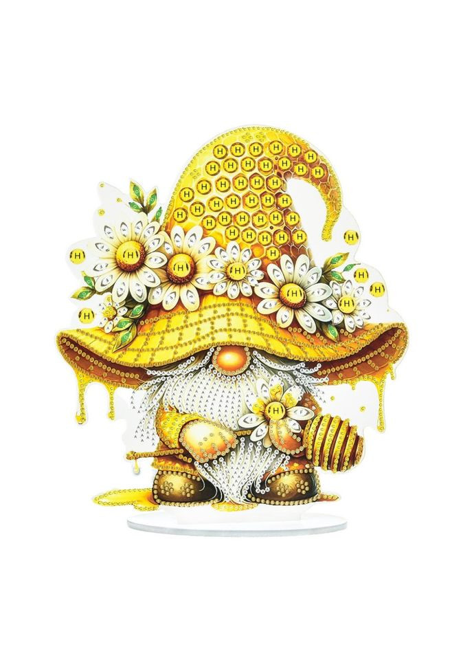 Набір для творчості алмазна мозаїка "Медові чари гнома" YKLZ15229 на підставці 25х25 см Strateg (366237722)