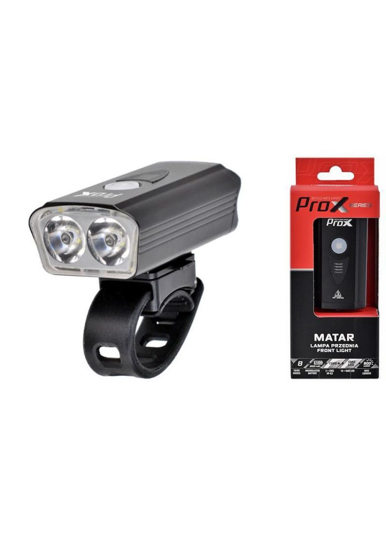 Фара передня Matar 900Lm, 2800mAh, USB-C (A-O-B-P-0436) ProX (369783753)
