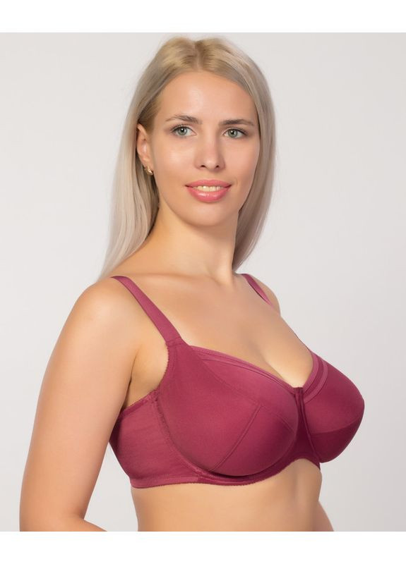 Бордовий бюстгальтер на кісточках з м'якою чашкою Elita з кісточками
