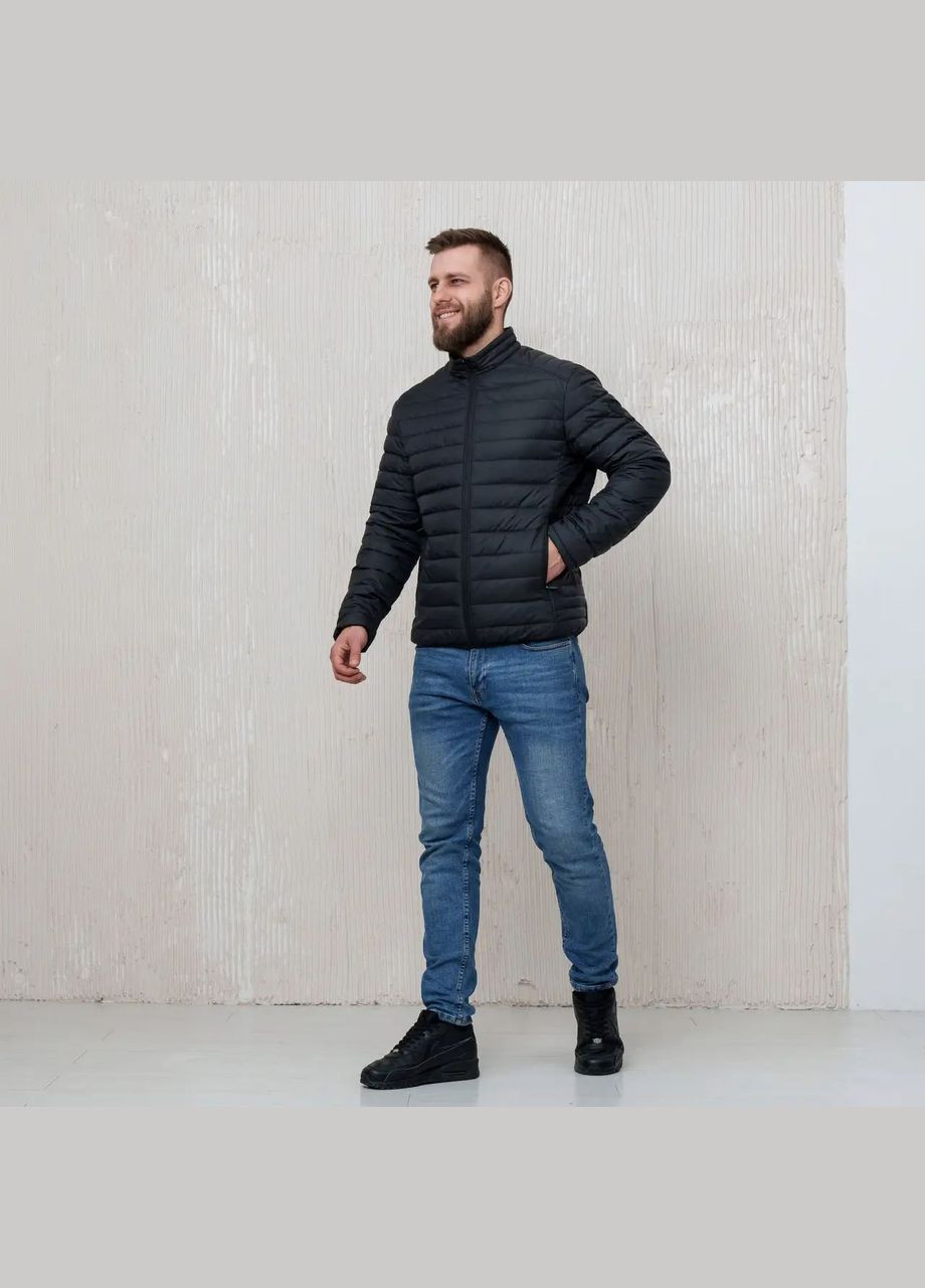 Черная демисезонная куртка мужская демисезонная большого размера SK