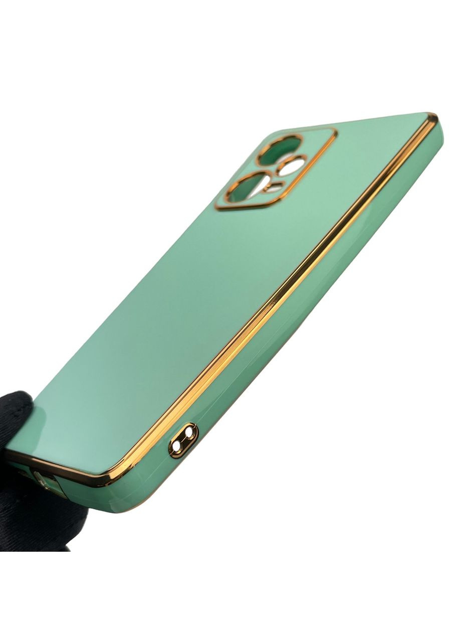 Чехол для Redmi Note 12 Pro Plus 5G с золотой окантовкой защитой камеры редми нот 12 про плюс бирюзовый Xiaomi (366022513)