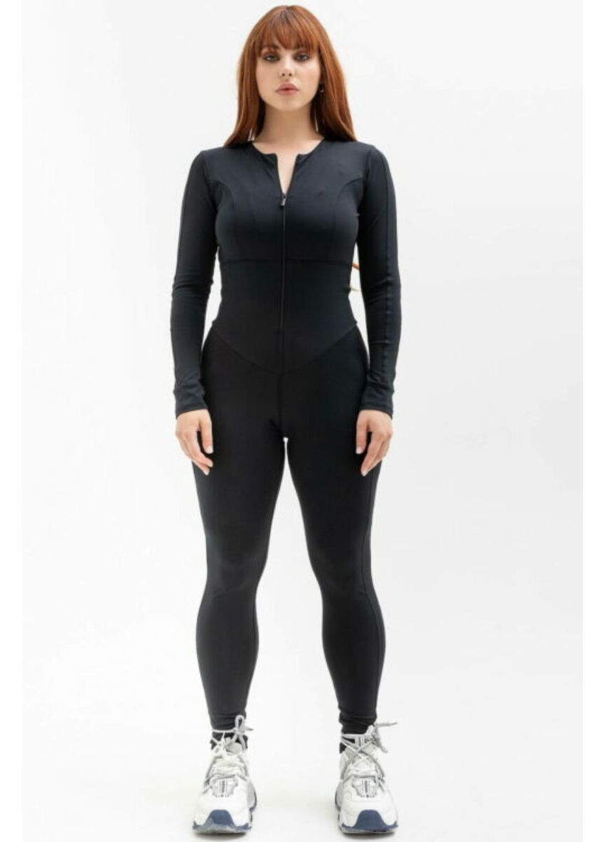 Комбинезон с корсетом TOTALFIT комбинезон-брюки однотонный чёрный кэжуал полиэстер