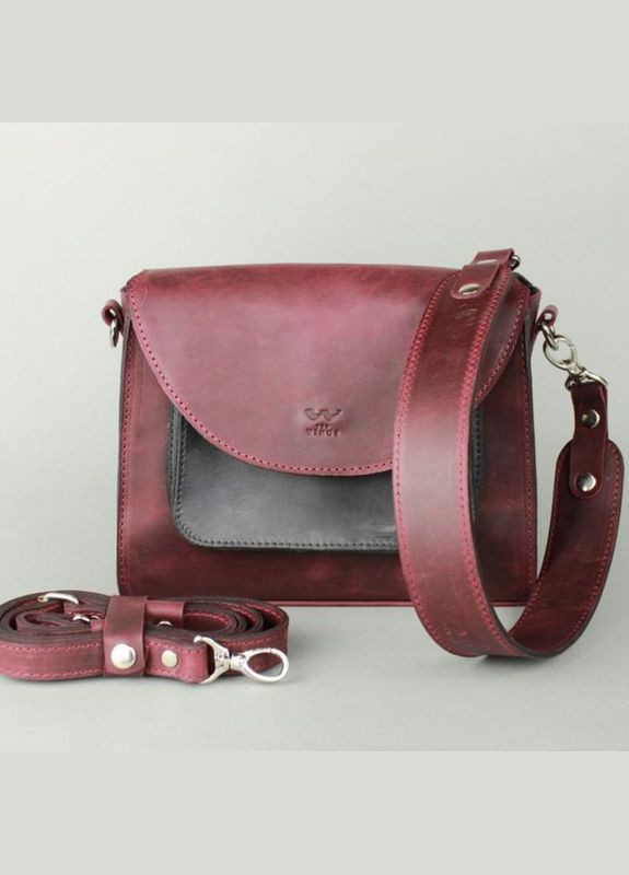 Женская кожаная сумка через плечо Liv бордово-синяя The Wings (302008348)