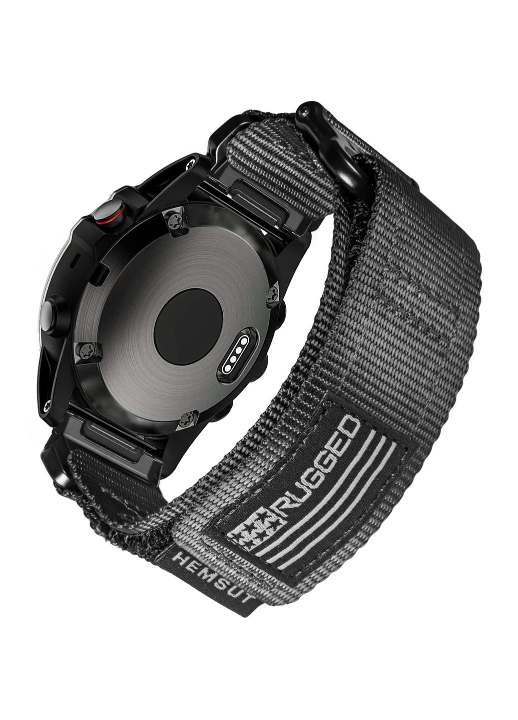 Ремешок для часов Hemsut HGA125 Super Rugged Garmin Black 22 mm Modfit (341822873)