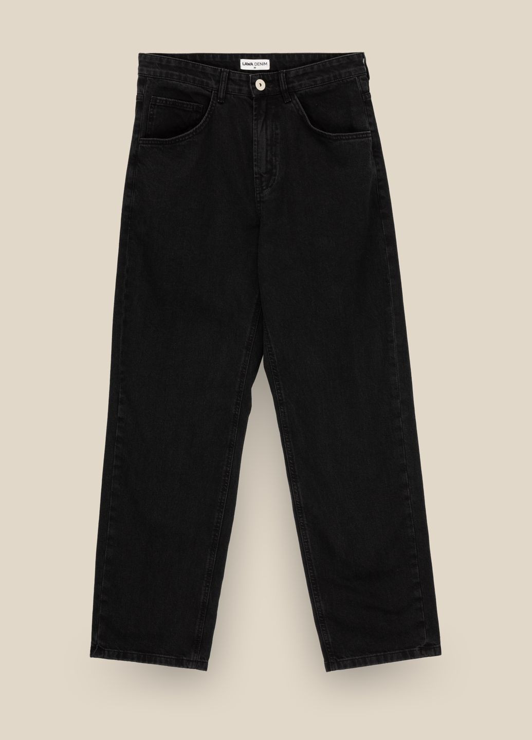 Черные демисезонные регюлар фит джинсы LAWA