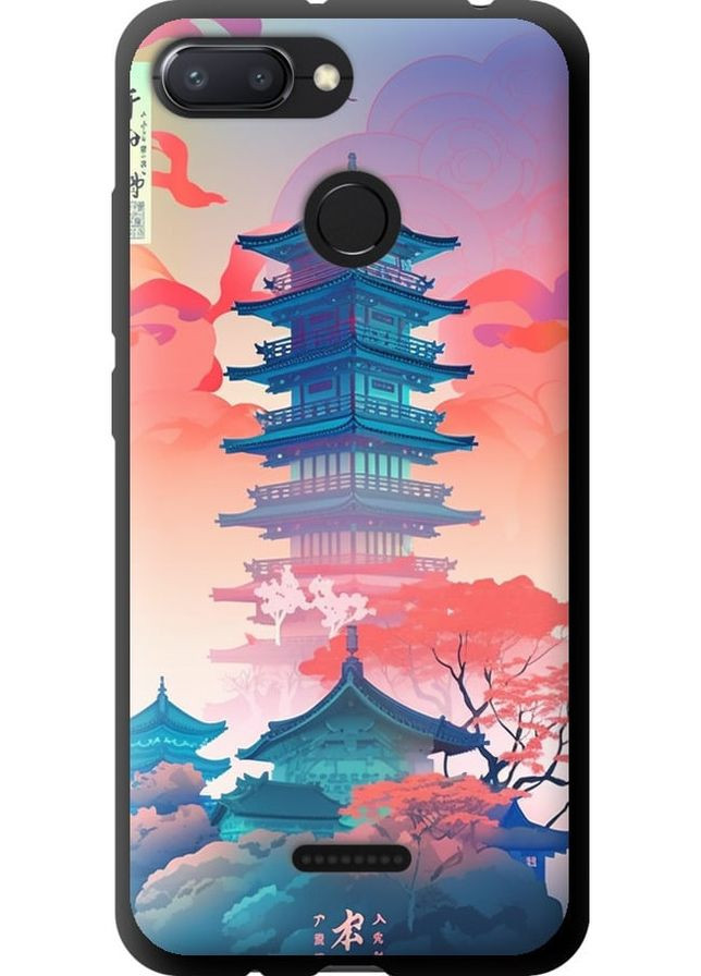 TPU чорний чохол 'Японія монастир' для Endorphone Xiaomi Redmi 6 (278235811)