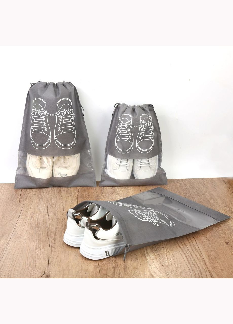 Удобная сумка для обуви 32х44 см темносера (OK0028_2) No Brand (315922574)